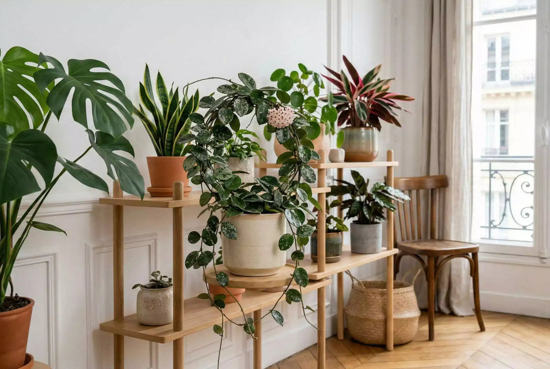 Plantes tropicales d'intérieur dans un appartement lumineux