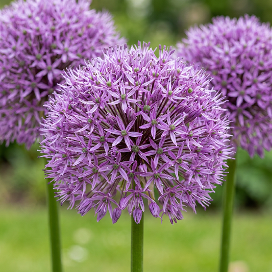 Planter l'ail d'ornement (Allium), bulbe à planter en automne.