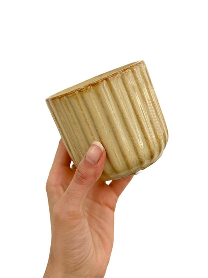 Mini cache-pot céramique ondulé