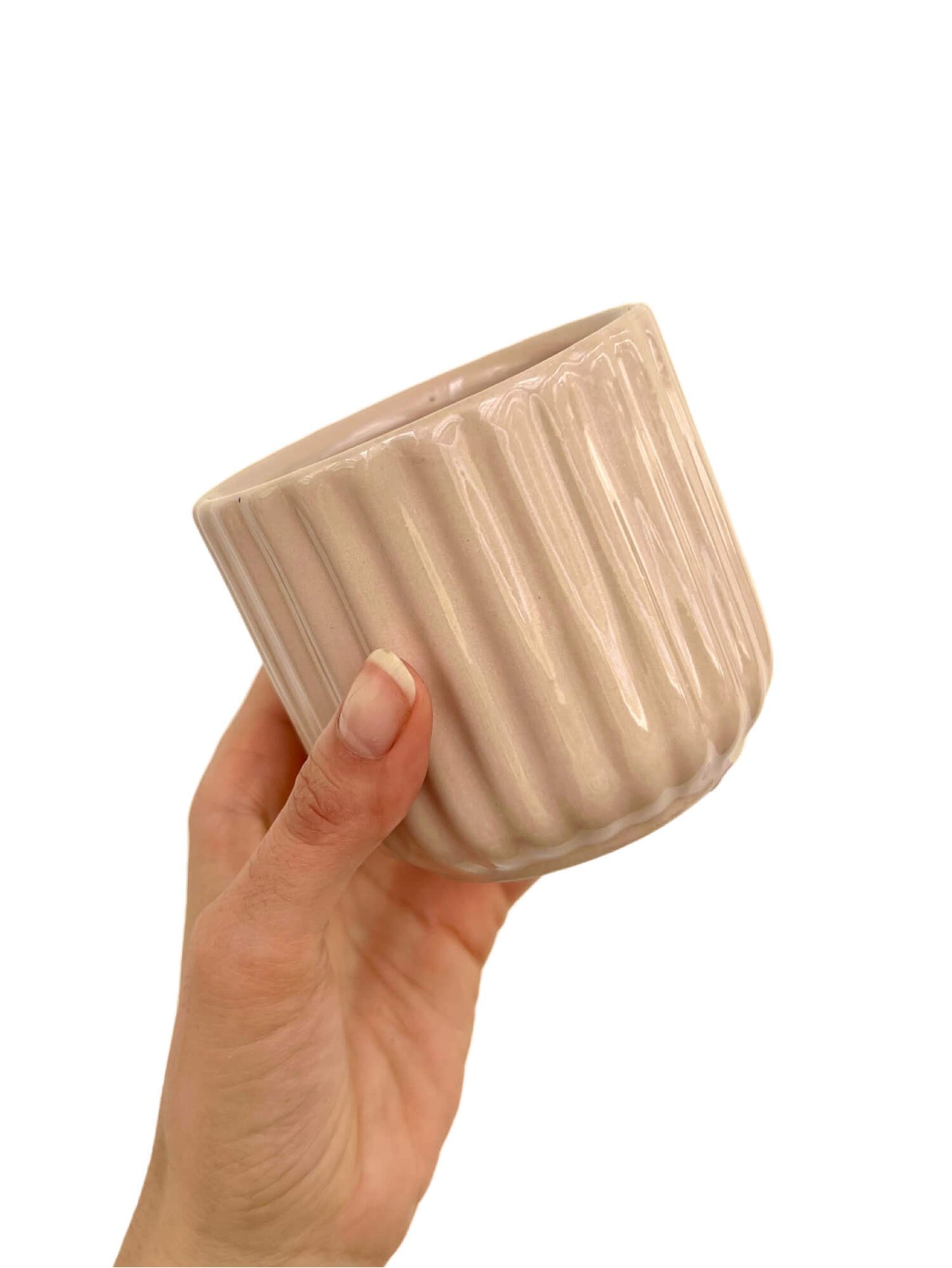 Mini cache-pot céramique ondulé