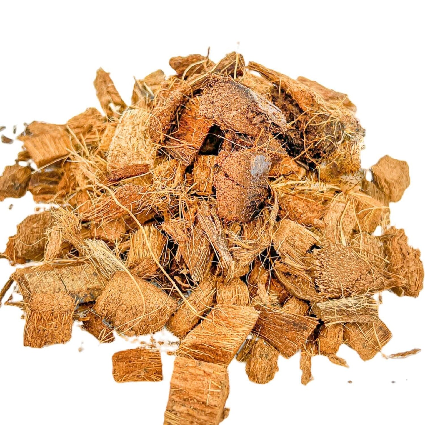 Eclats de coco + fibres de coco compressée