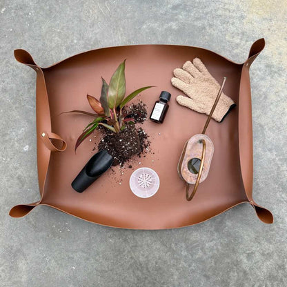 Large Faux Leather Potting Mat - Plant Potting Mat