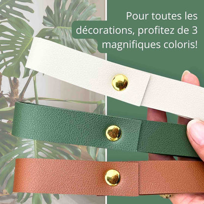 Faux leather plant hanger + free metal hook!
