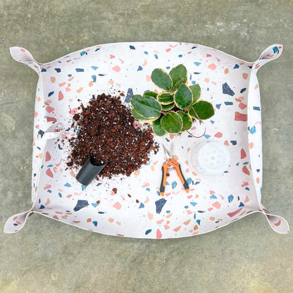 Large Faux Leather Potting Mat - Plant Potting Mat
