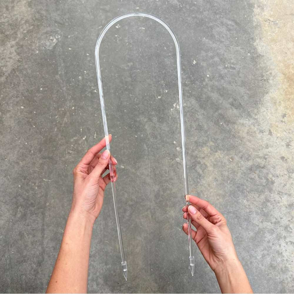 Tuteur Hoya arche transparent en acrylique avec des pointes, idéal pour le support des plantes grimpantes