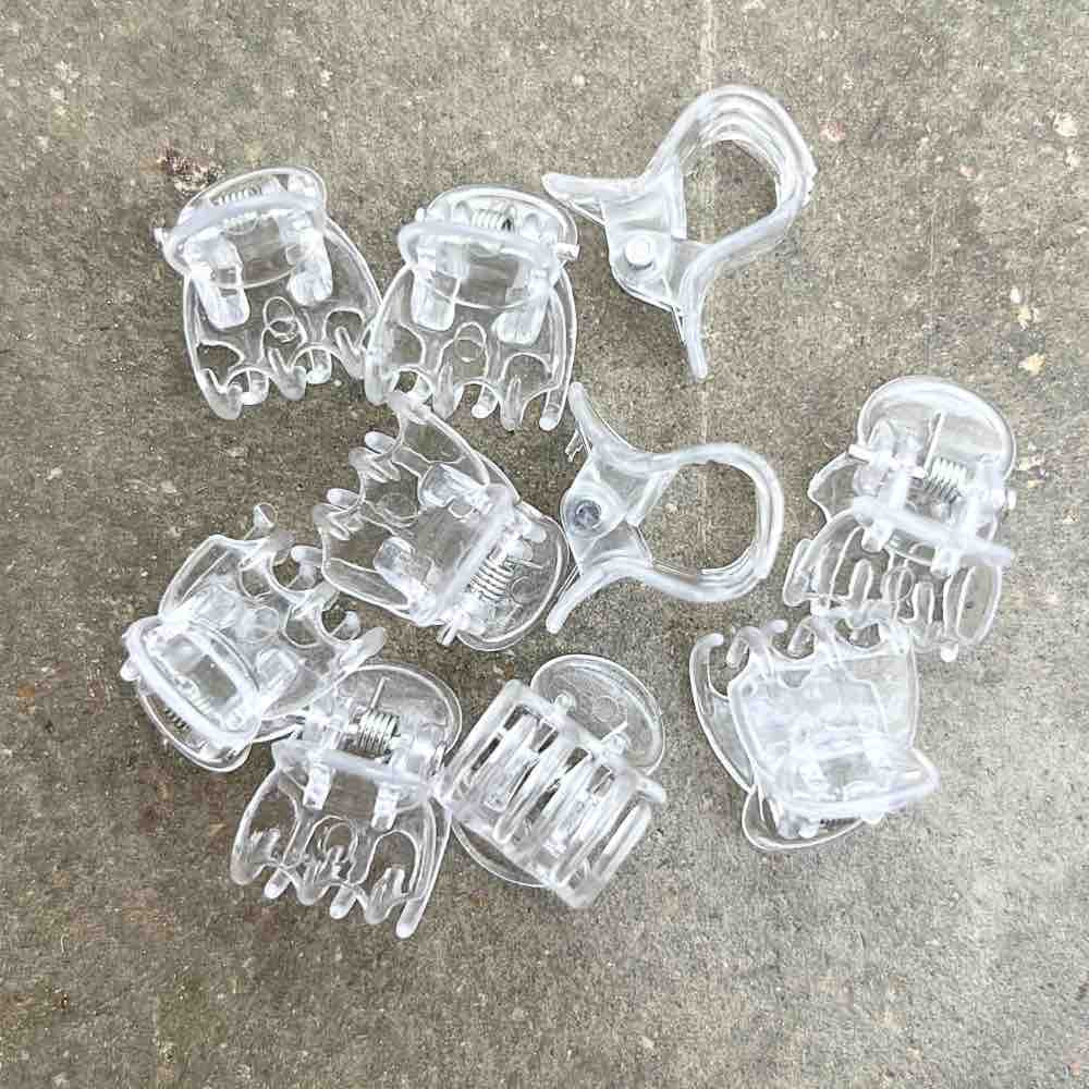 Transparent plant clips - Transparent plant support clips - Support clips - Plant support clips