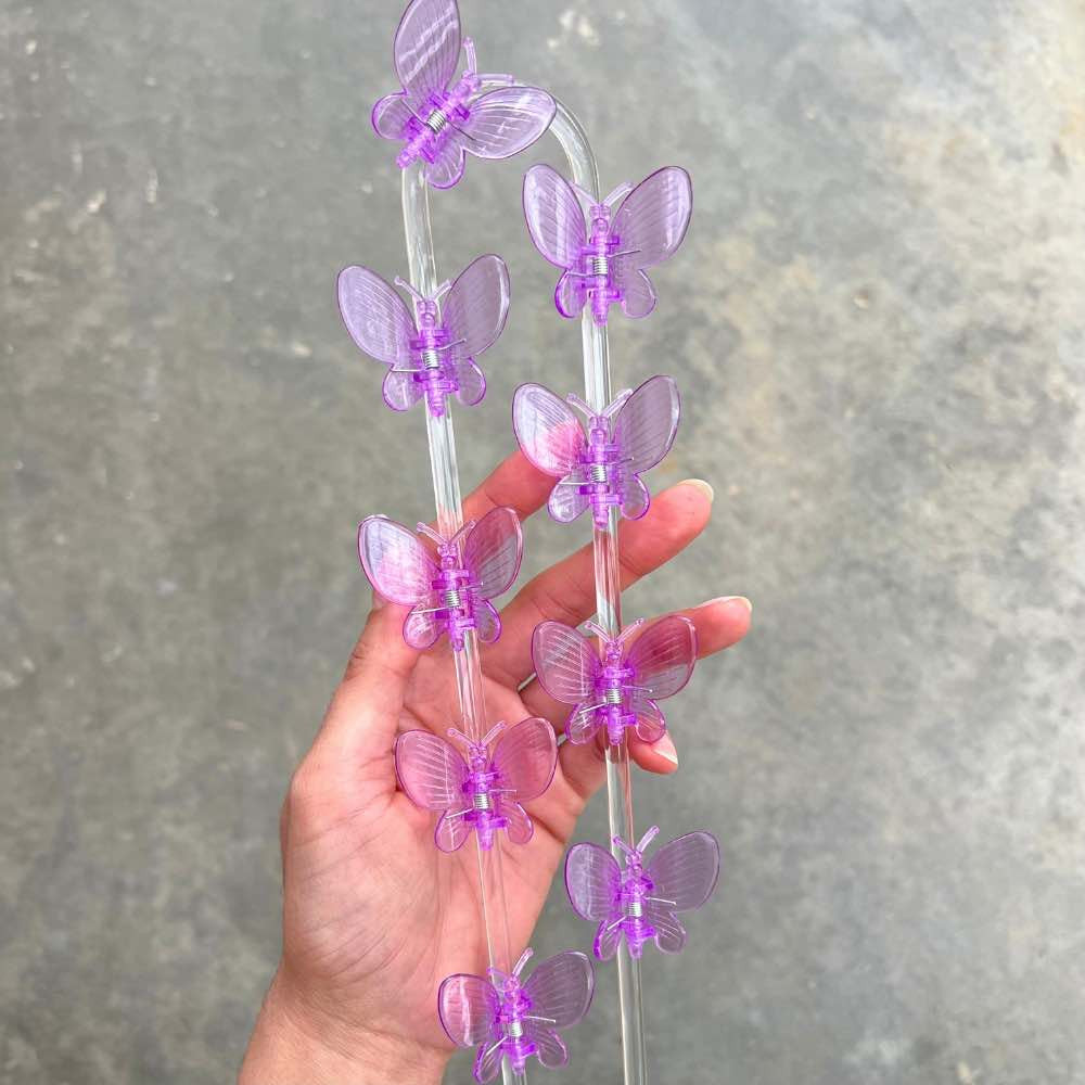 Pinces Papillon pour plante X10 - Pince tuteurage Papillon - Clips de support - Pinces de support pour plantes