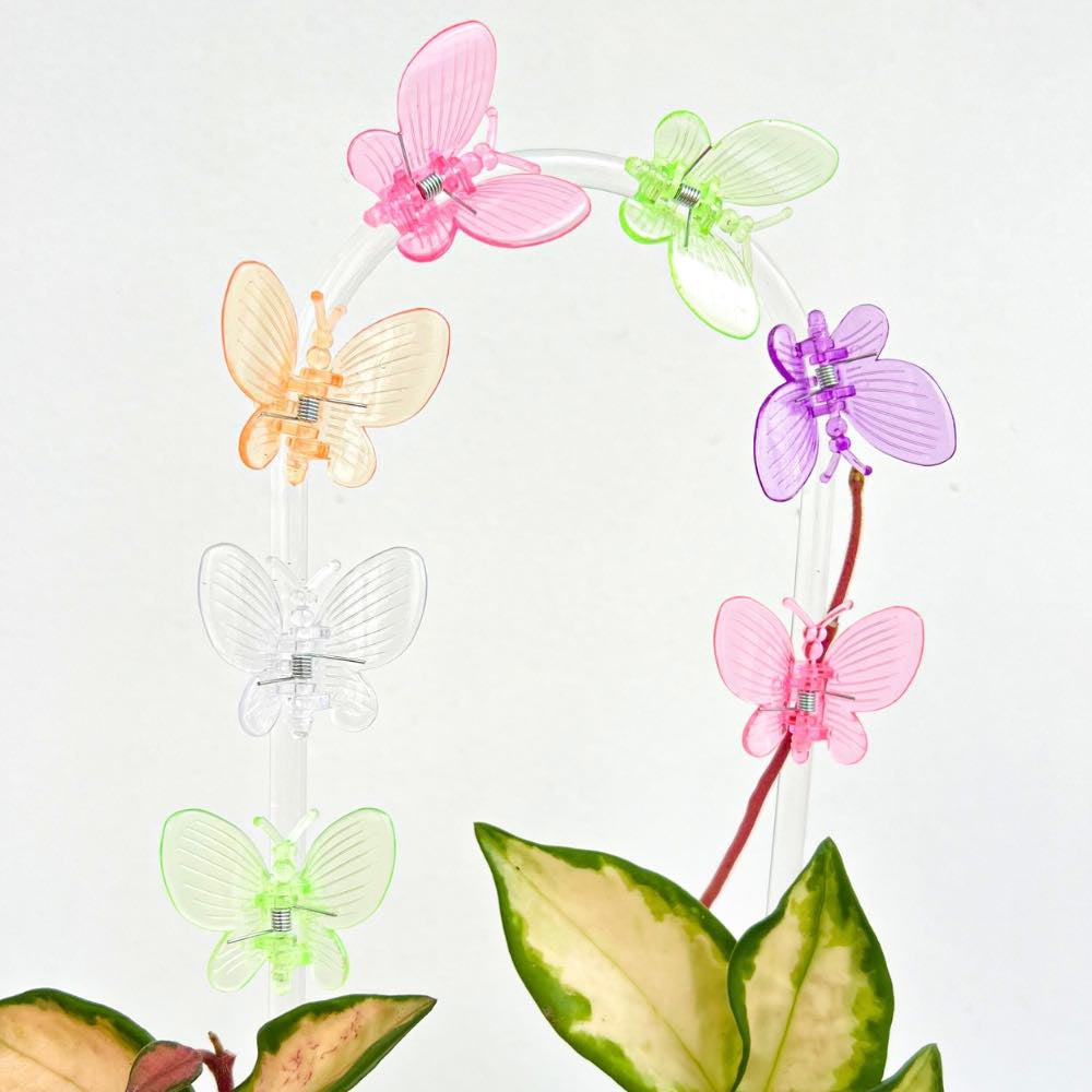 Pinces Papillon pour plante X10 - Pince tuteurage Papillon - Clips de support - Pinces de support pour plantes