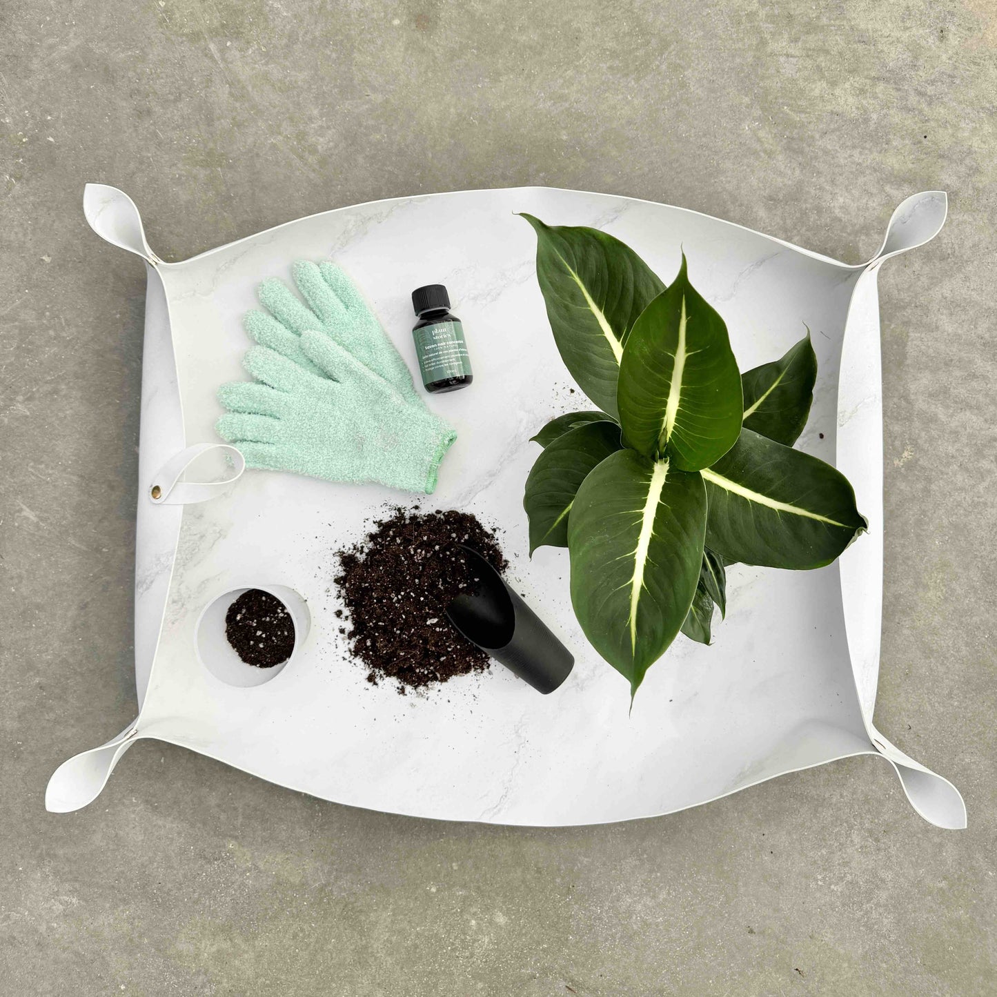 Grand Tapis de Rempotage en Simili Cuir - Tapis de rempotage pour plantes - plantandstories