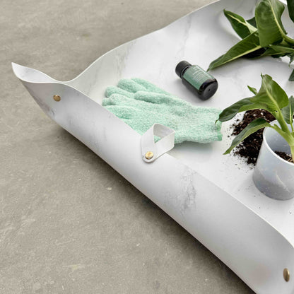 Grand Tapis de Rempotage en Simili Cuir - Tapis de rempotage pour plantes - plantandstories