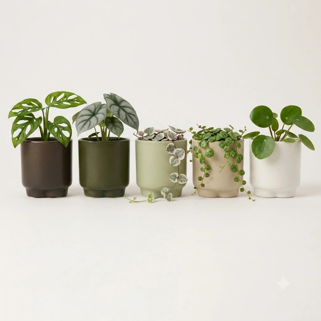 Lot de 5 Cache-pots en céramique