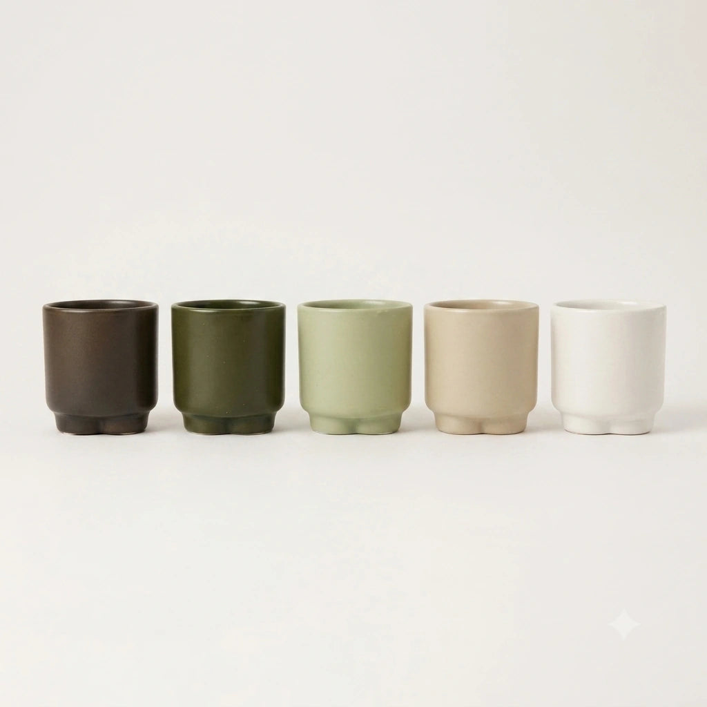 Lot de 5 Cache-pots en céramique