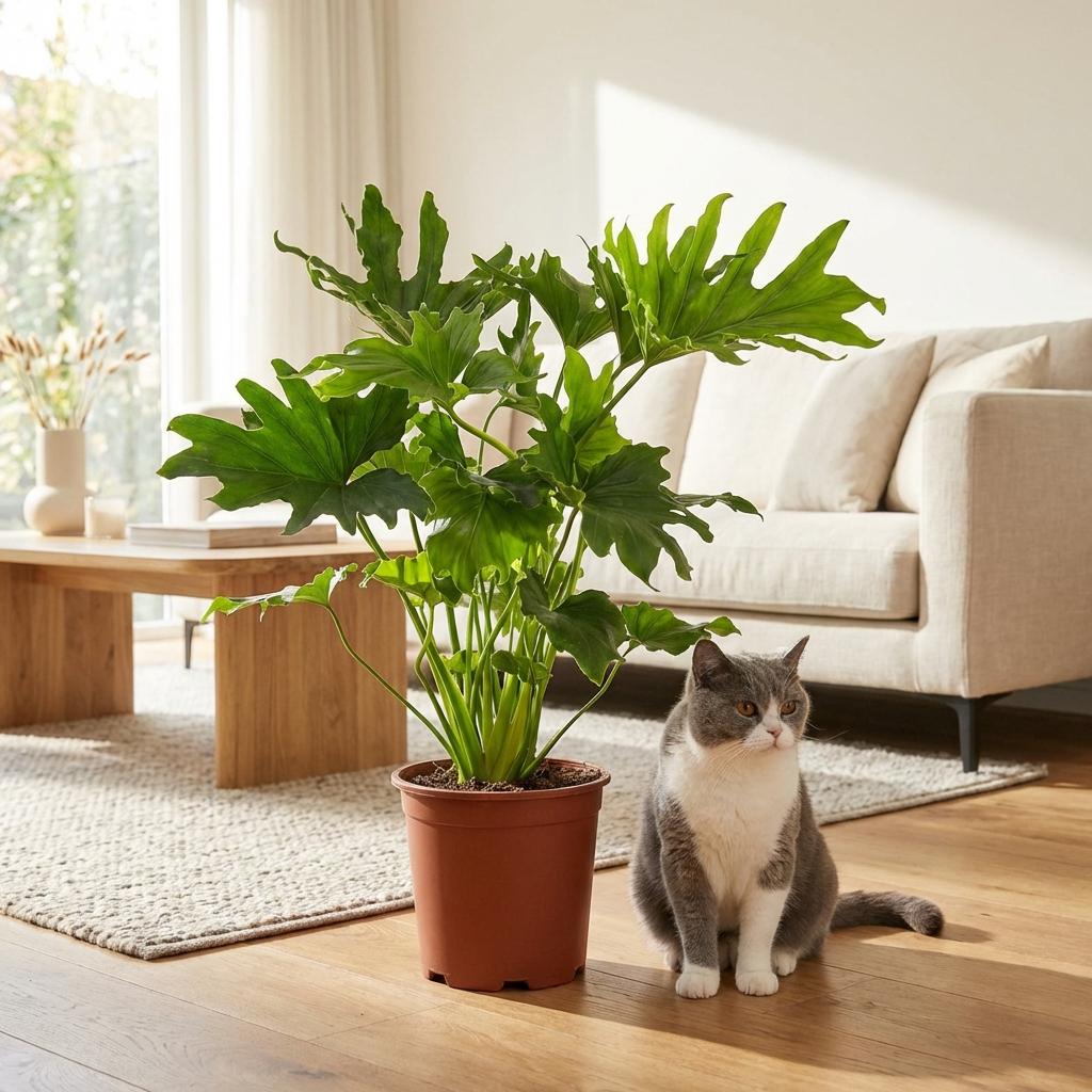 Plante d'intérieur - Philodendron - Philodendron Lickety split - Vert - Entretien facile - 1 Plante - Pot 19cm - Hauteur 70cm