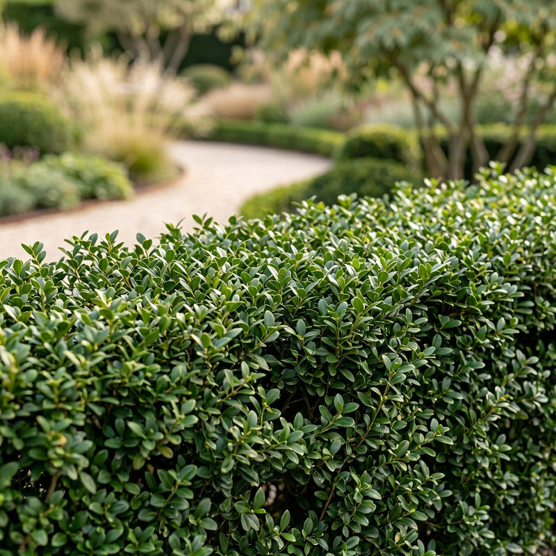 Houx crénelé Stokes (Ilex crenata), plante de haie persistante, Pot 9 cm, Hauteur 20-30 cm