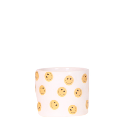 Cache-pot céramique Smiley - la touche fun de votre déco