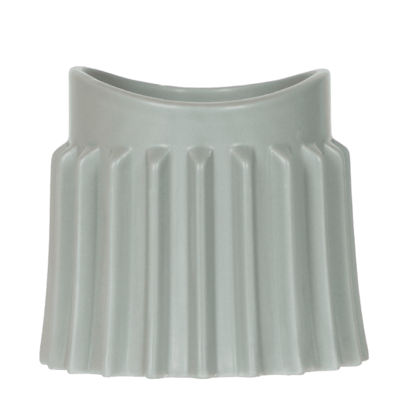 Cache-pot céramique mat ondulé - style contemporain