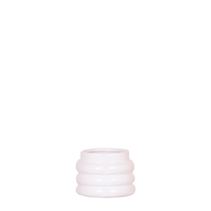 Cache-pot céramique blanc texture bulles - douceur graphique