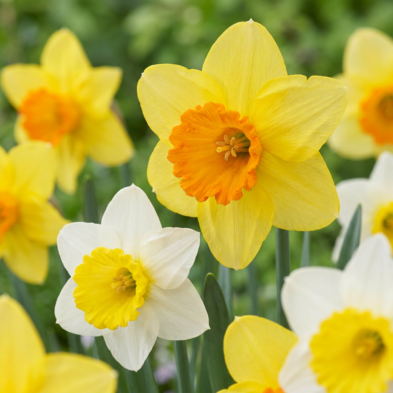 Narcisse à grande couronne en mélange (Narcissus) - floraison printanière - calibre 12/14