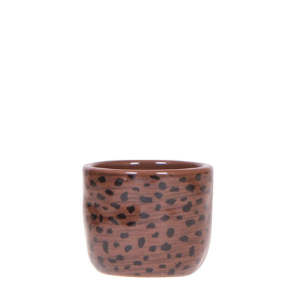 Cache-pot céramique imprimé léopard - touche sauvage chic