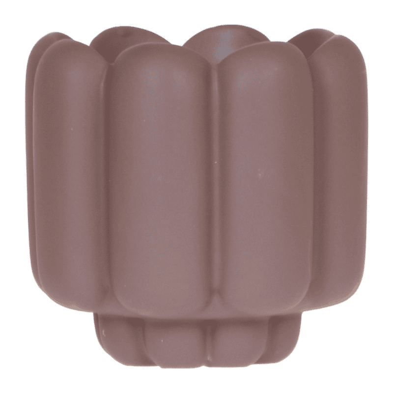 Cache-pot céramique mat - allure vintage - brun, 12 cm