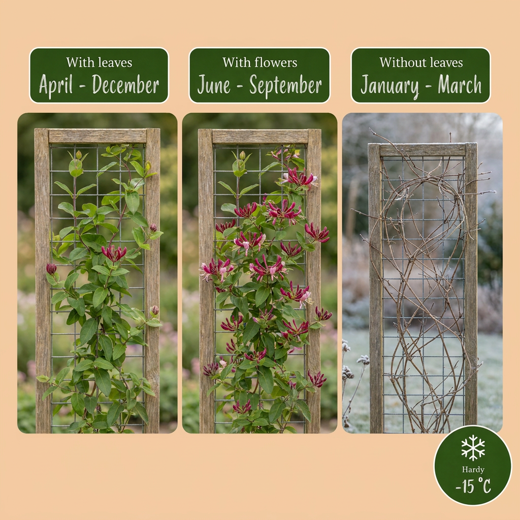 Chèvrefeuille de Henry (Lonicera henryi) - grimpante persistante
