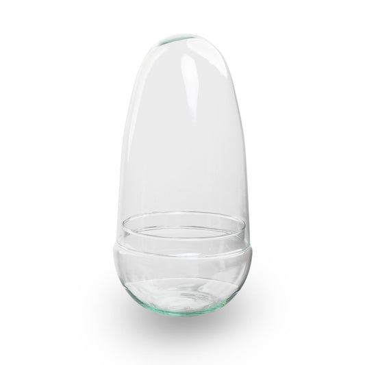 Terrarium œuf en verre : Ø 12 cm, hauteur 25 cm