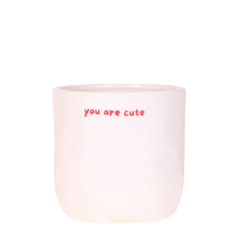 Cache-pot céramique « You Are Cute » - le compliment à offrir - 9 cm
