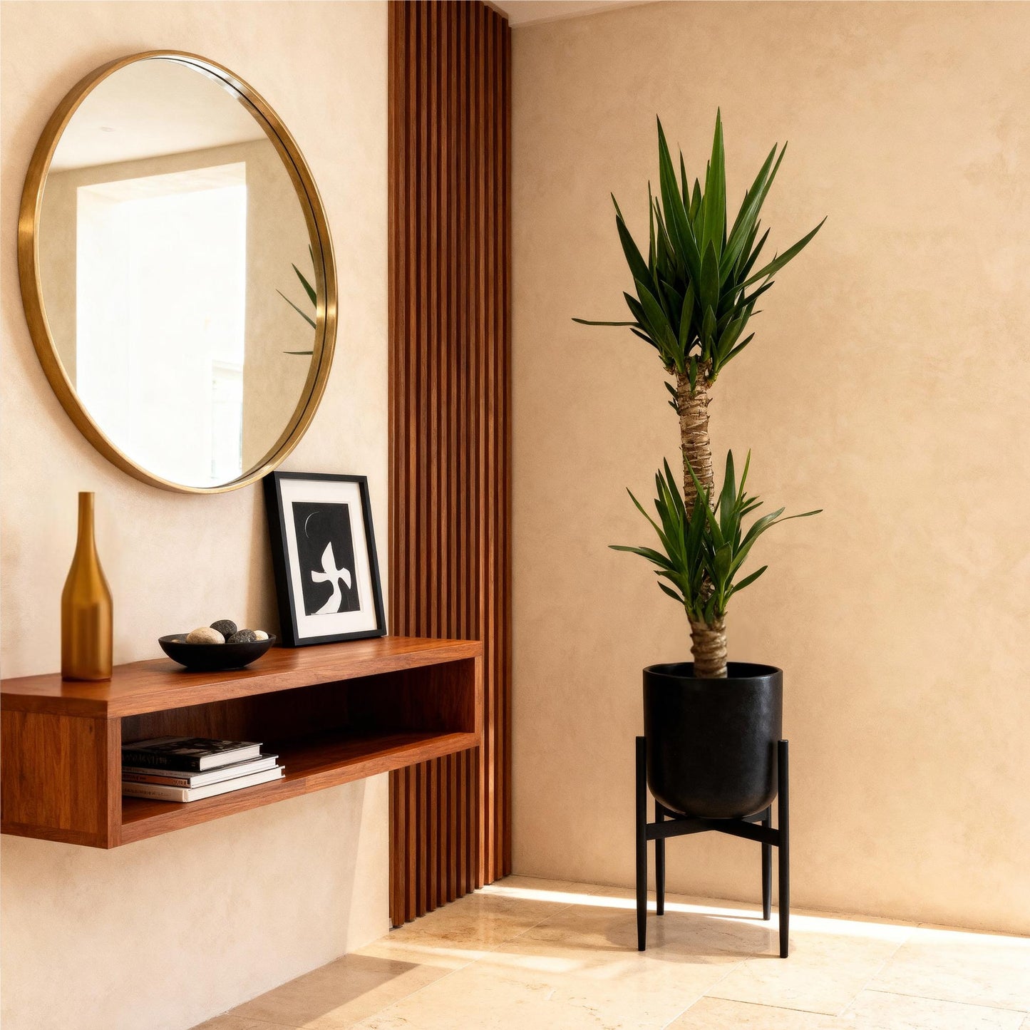 Plante d'intérieur - Yucca elephantipes - Yucca - Peu d'entretien - Vert - 1 - Pot 19cm - Hauteur 95cm