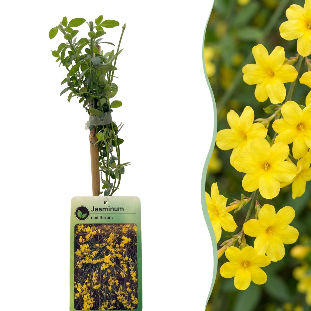 Jasmin d'hiver (Jasminum nudiflorum) - grimpante fleurie