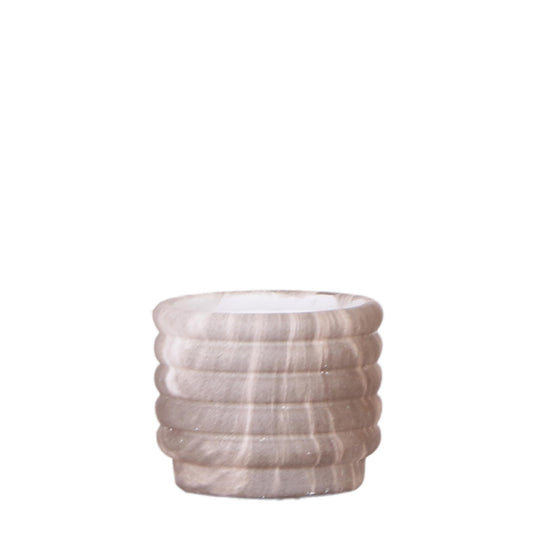 Cache-pot céramique effet marbre foncé - élégance minérale sombre
