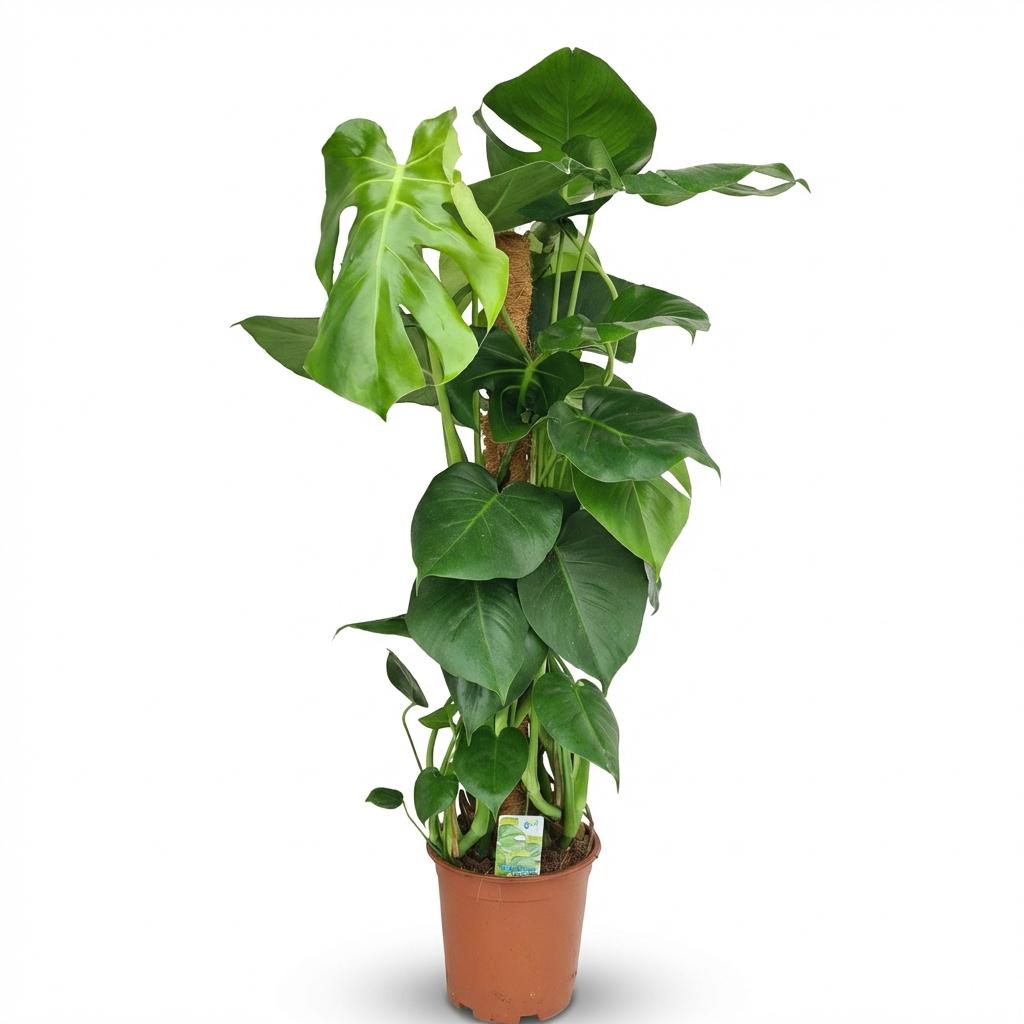 Plante d'intérieur - Monstera Deliciosa sur tuteur - Vert - Entretien facile - 1 Plante - Pot 19cm - Hauteur 90cm