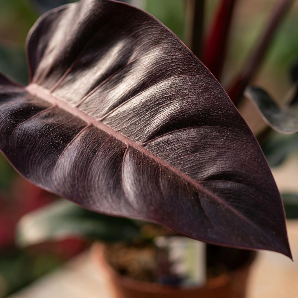 Plante d'intérieur - Philodendron - Philodendron Imperial Red - Rouge - Entretien facile - 1 Plante - Pot 19cm - Hauteur 60cm