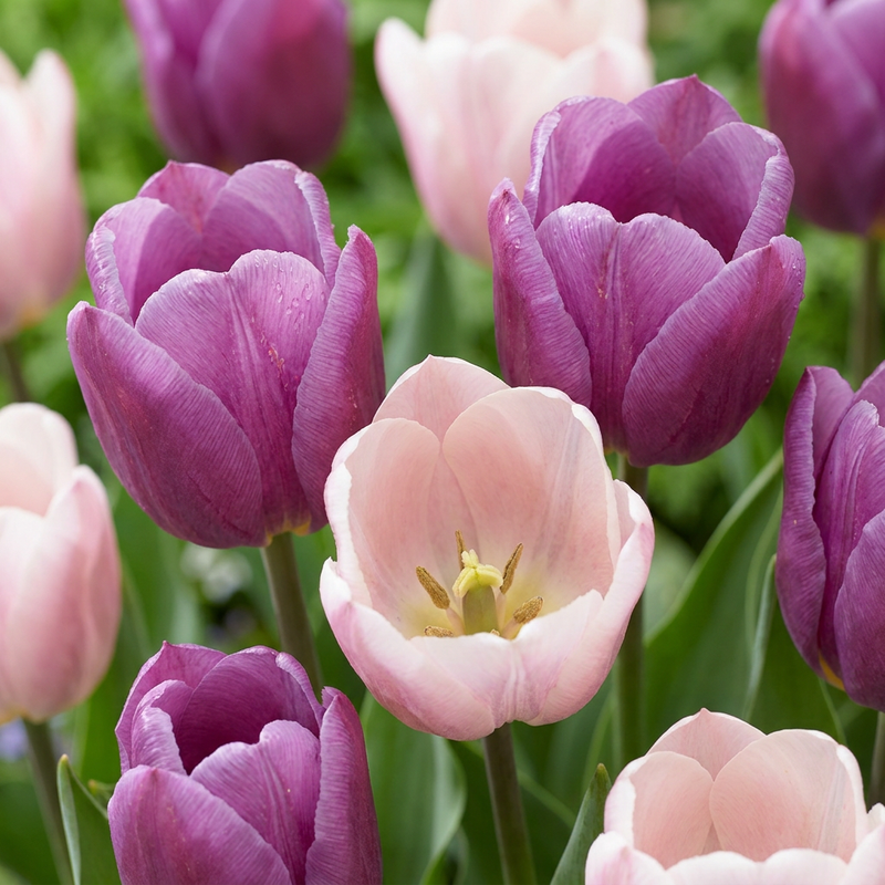 Tulipe 'Macaron' en mélange (Tulipa) - floraison printanière - calibre 11/12