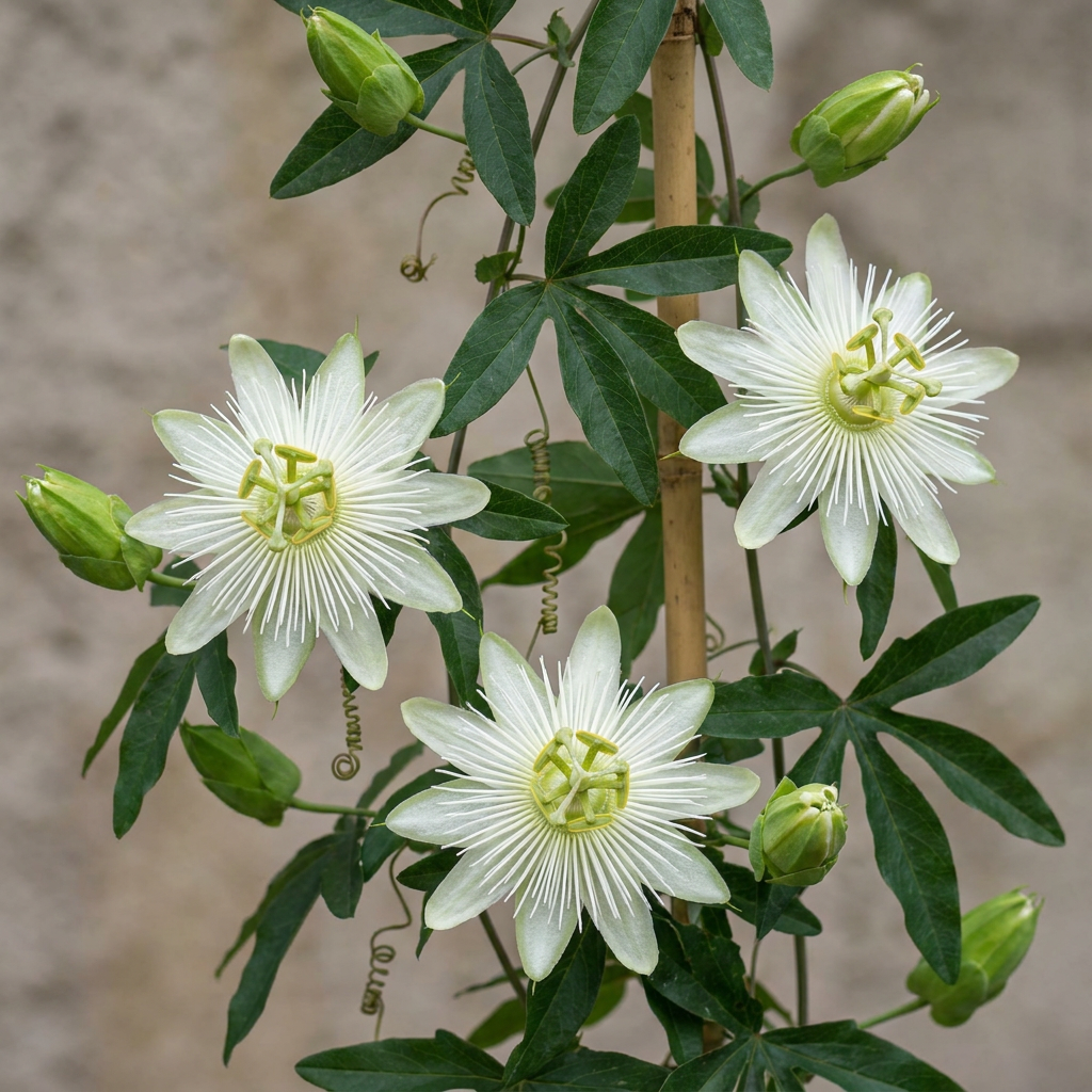 Passiflore 'Constance Elliott' (Passiflora caerulea) - grimpante fleurie exotique