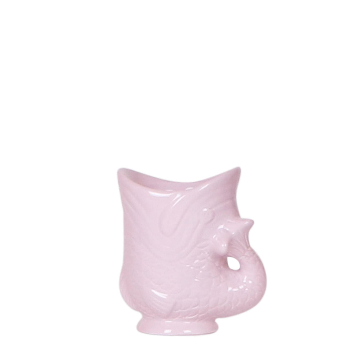 Cache-pot céramique forme poisson - touche ludique et marine - rose