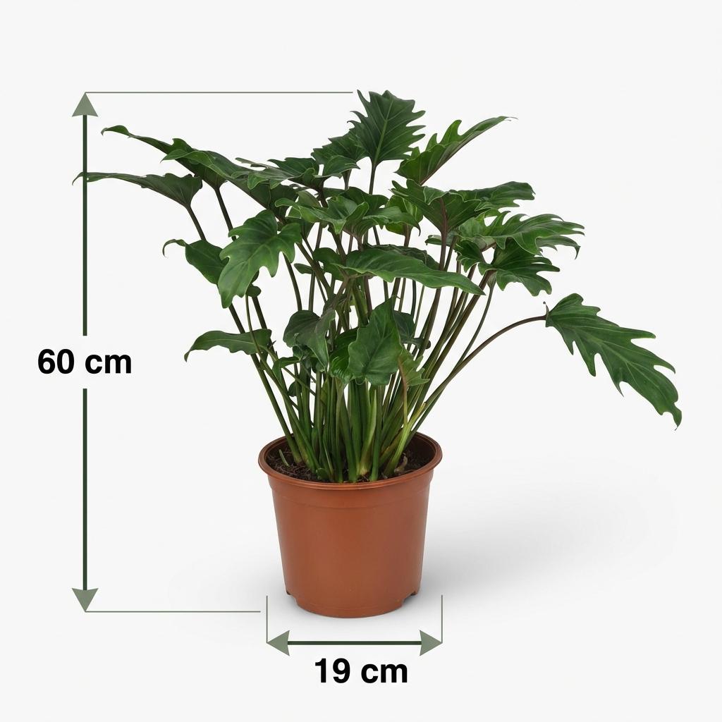 Plante d'intérieur - Philodendron - Philodendron Xanadu - Vert - Entretien facile - 1 Plante - Pot 19cm - Hauteur 60cm