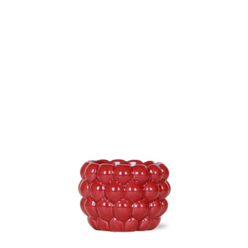 Cache-pot céramique rouge - touche gourmande et lumineuse