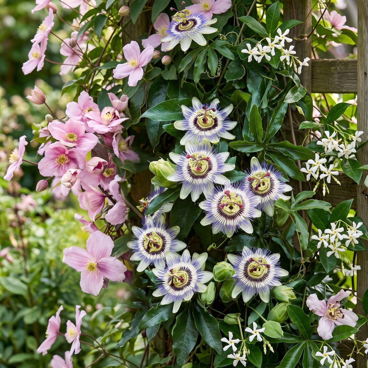 Plantes grimpantes Tricolore en mélange de couleurs - grimpantes fleuries