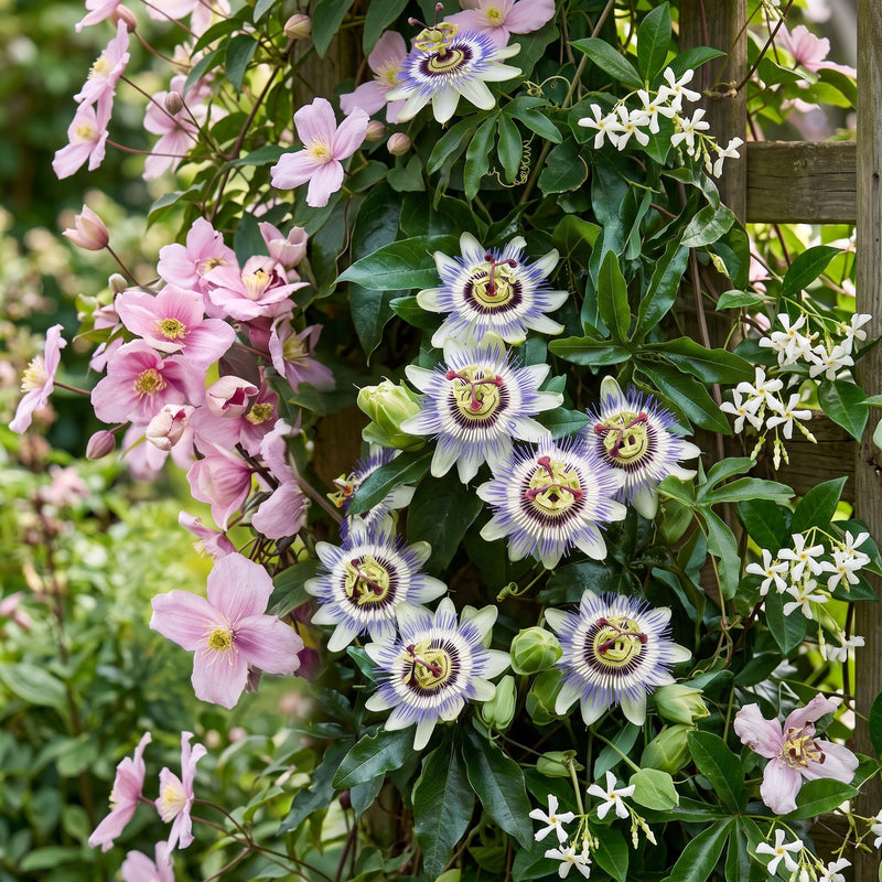 Plantes grimpantes Tricolore en mélange de couleurs - grimpantes fleuries