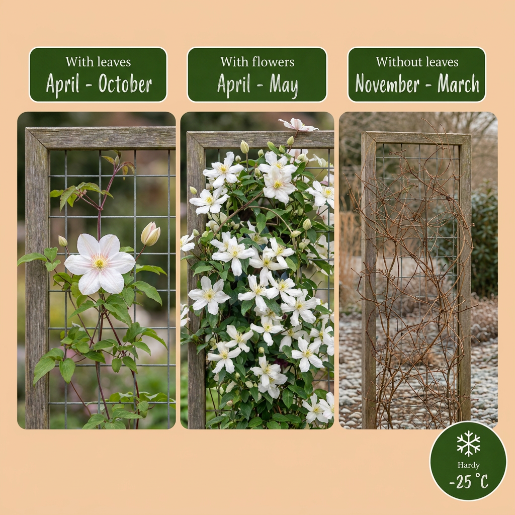 Clématite de montagne de Wilson (Clematis montana) - grimpante parfumée