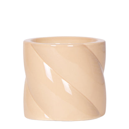 Cache-pot céramique pastel - rondeurs gourmandes - pêche