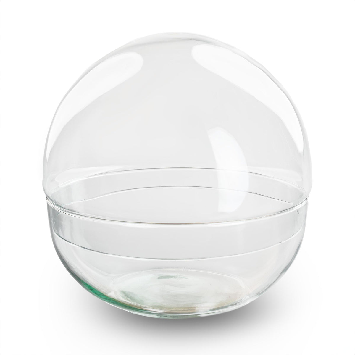 Terrarium sphère en verre recyclé en deux parties, bocal boule fermé 4 L ou 13,5 L