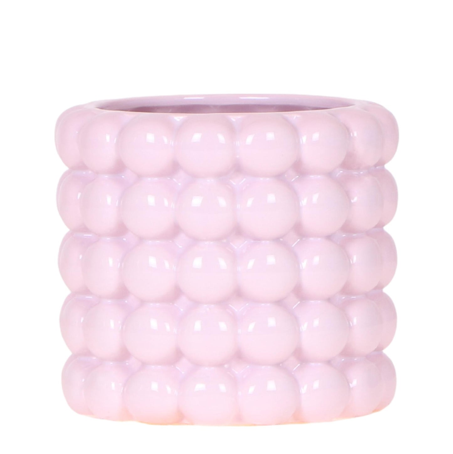 Cache-pot céramique - rondeurs colorées et gaies - rose