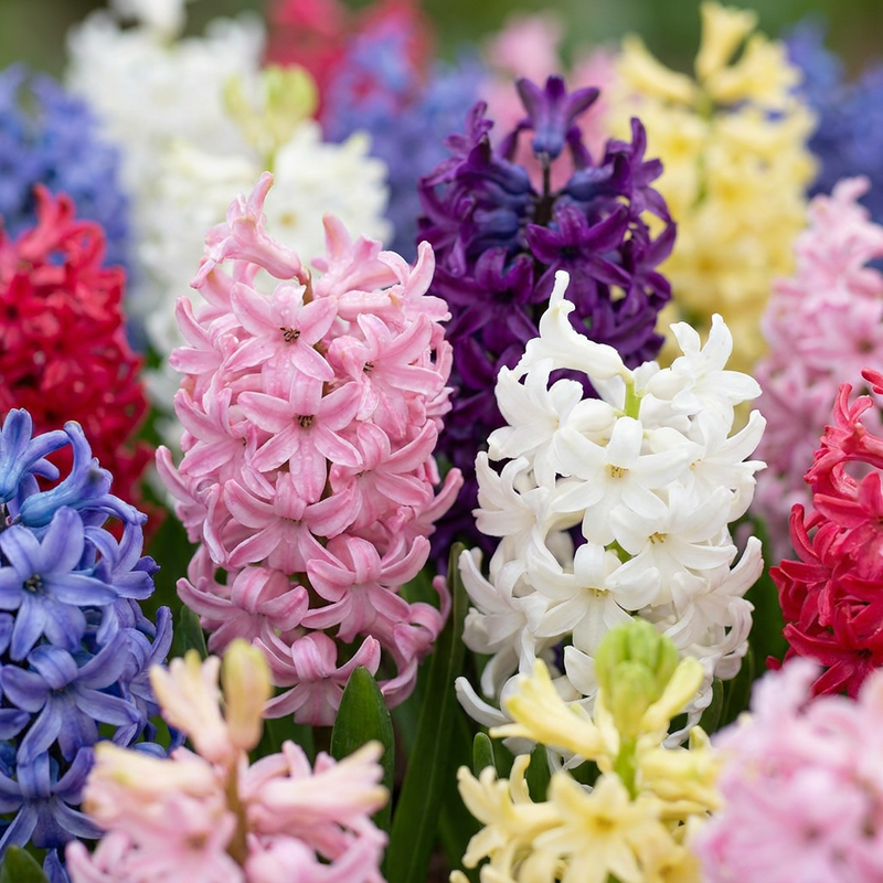 Jacinthe en mélange (Hyacinthus) - floraison printanière - calibre 14/15