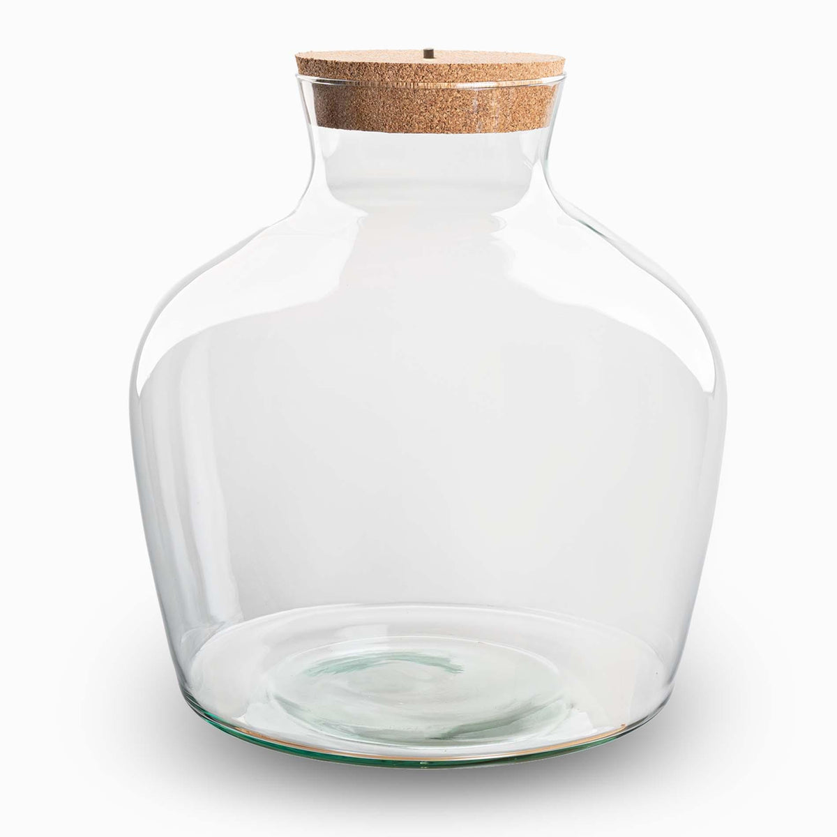 Bouteille terrarium en verre recyclé avec bouchon LED, 5,5 L ou 9 L
