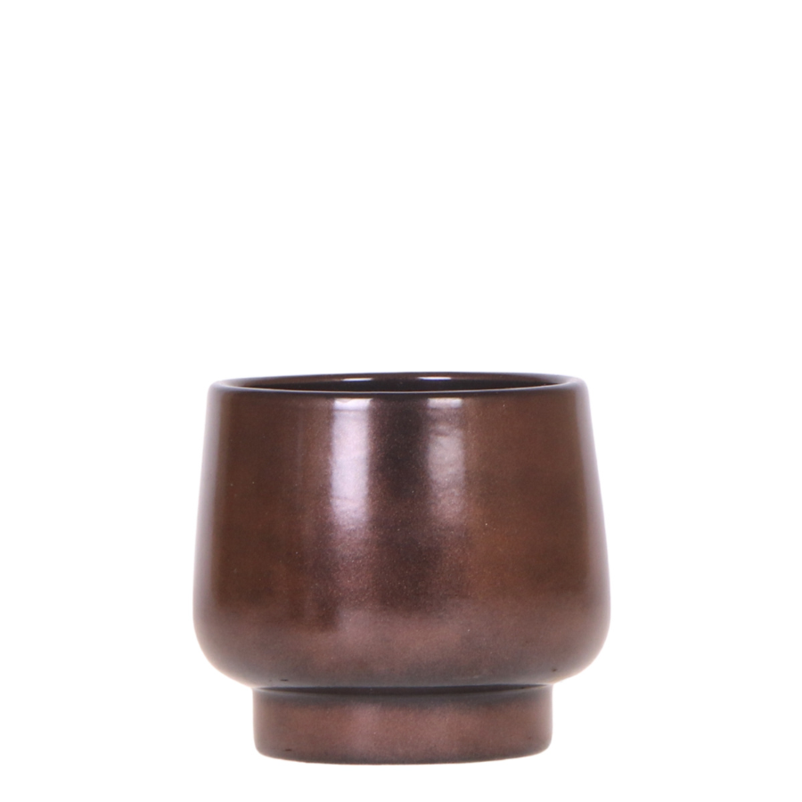 Cache-pot céramique effet cuivré - élégance scandinave - cuivre