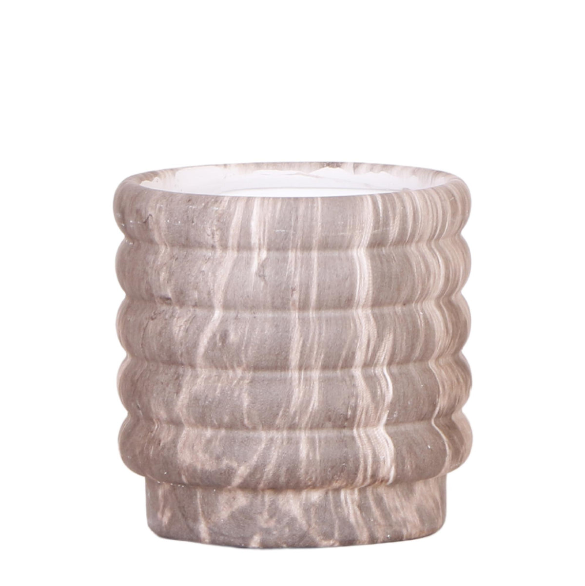 Cache-pot céramique effet marbre foncé - élégance minérale sombre