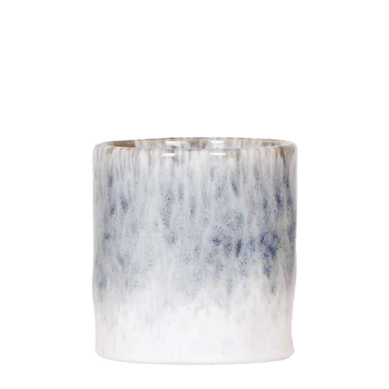 Cache-pot céramique émaillé bleu nuageux - effet aquarelle