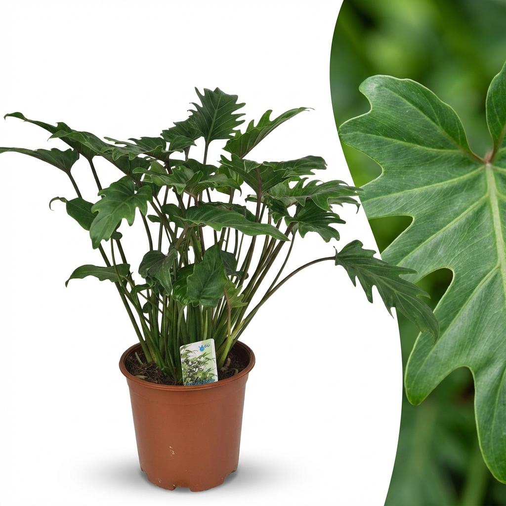 Plante d'intérieur - Philodendron - Philodendron Xanadu - Vert - Entretien facile - 1 Plante - Pot 19cm - Hauteur 60cm