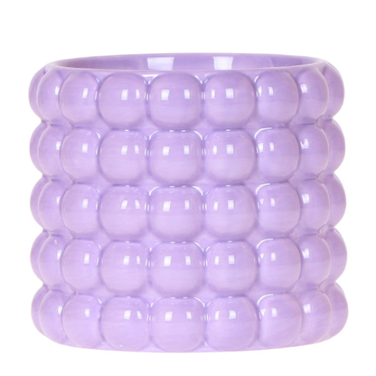 Cache-pot céramique - rondeurs colorées et gaies - violet